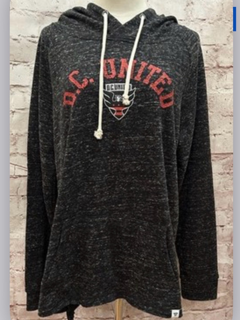 Fanatics Black/Gray Speckled D.C. United Hooded Pullover